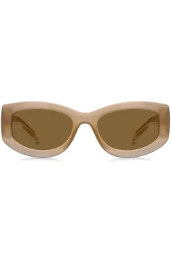 Translucent-acetate sunglasses with logo details