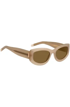 Translucent-acetate sunglasses with logo details