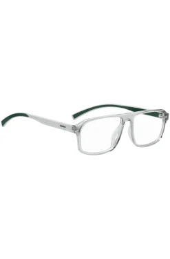 Transparent-acetate optical frames with green trims