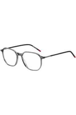 Transparent-acetate optical frames with branded temples