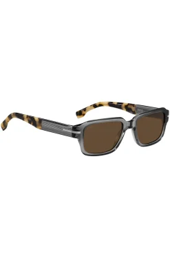 Transparent-acetate sunglasses with Havana detailing