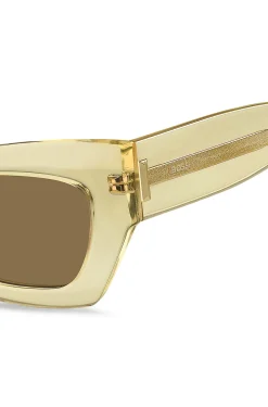 Transparent-acetate sunglasses with signature hardware