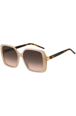 Transparent-nude sunglasses with Double B monogram