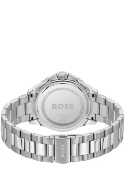TROPER SPORT Black-dial watch with steel bracelet