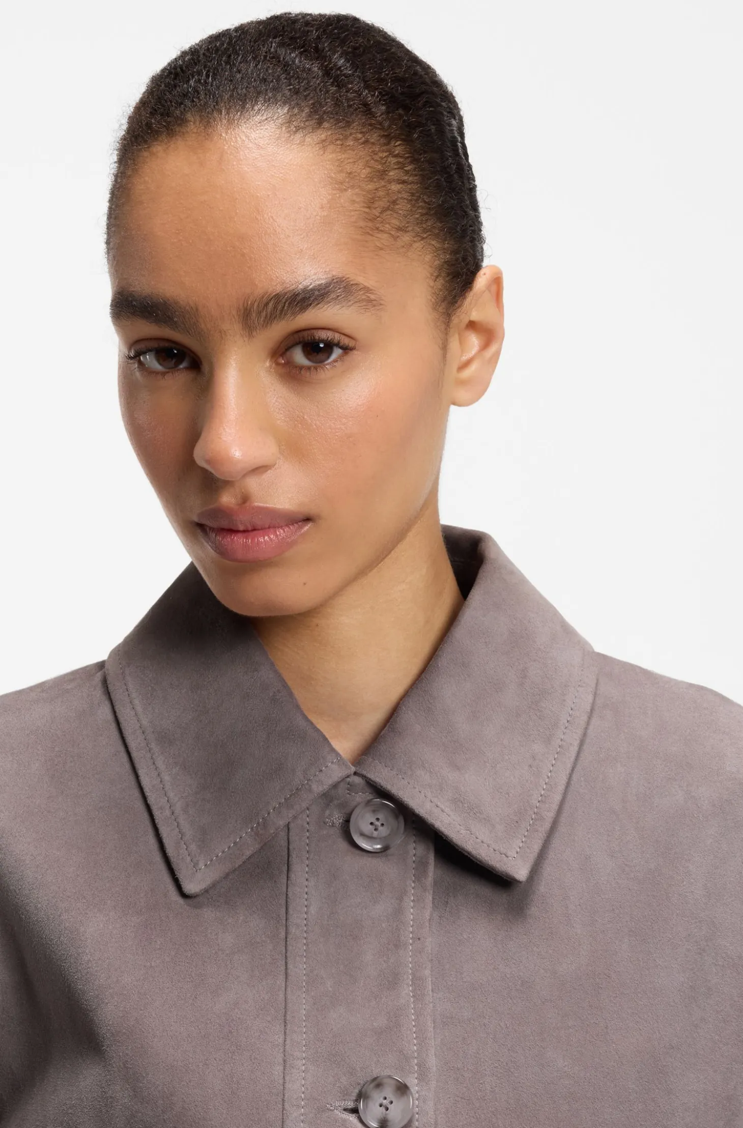 Trucker-style jacket in suede