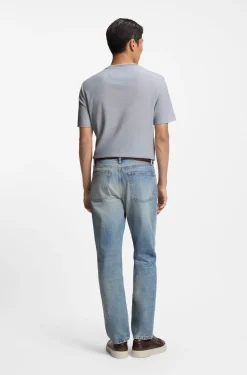 T-shirt in structured cotton and silk