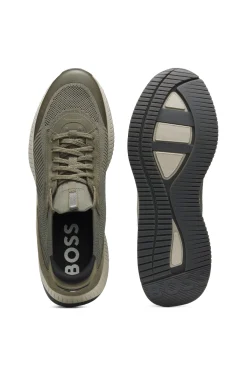 TTNM EVO trainers with knitted uppers and suede trims
