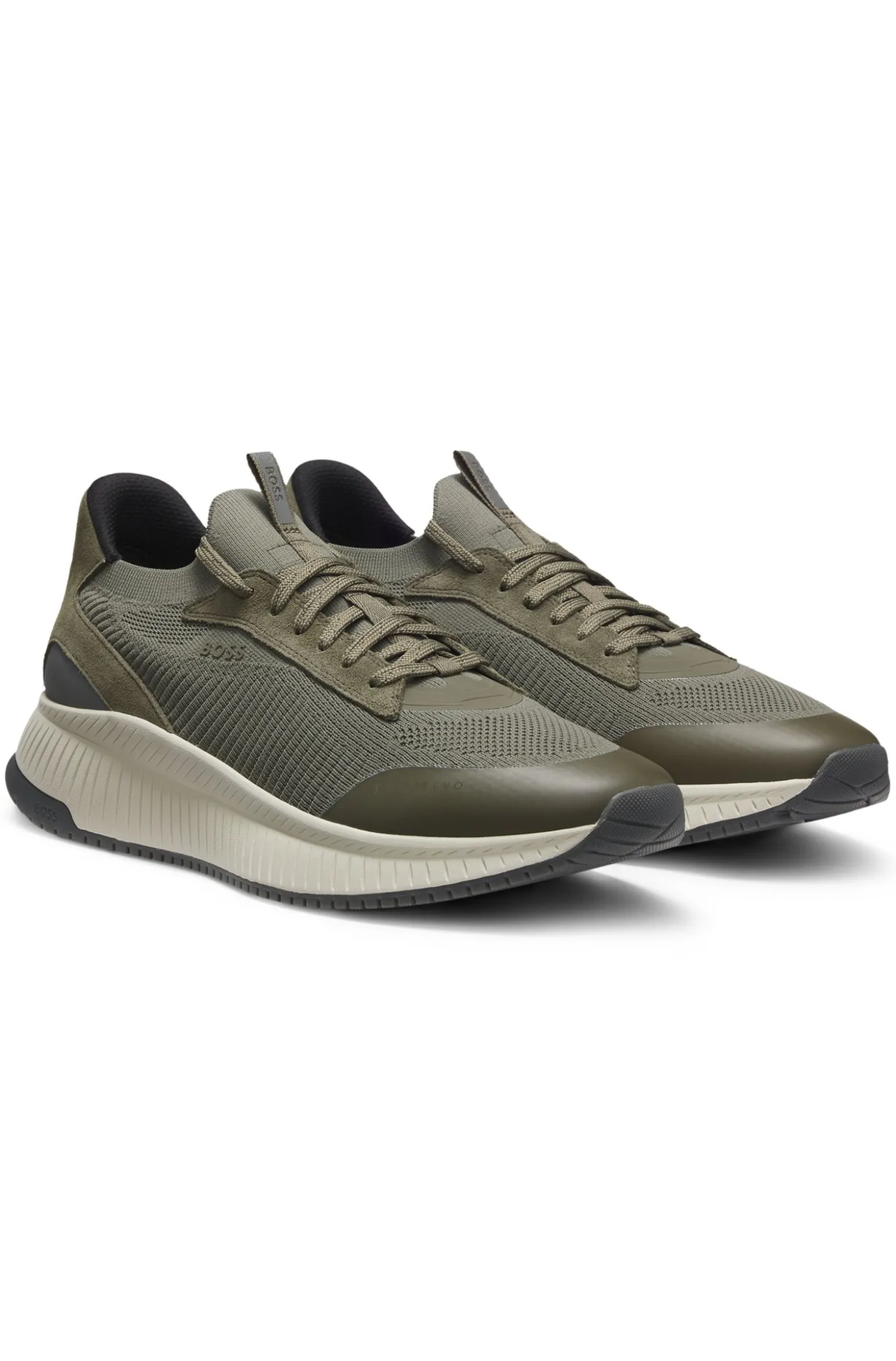 TTNM EVO trainers with knitted uppers and suede trims