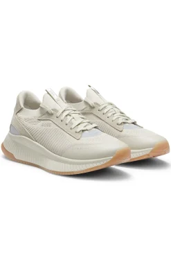 TTNM EVO trainers with knitted uppers and suede trims