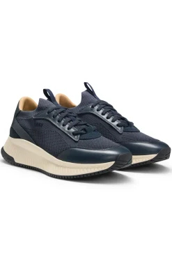 TTNM EVO trainers with knitted uppers and leather trims