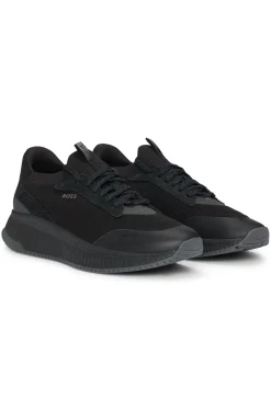 TTNM EVO trainers with knitted uppers and suede trims