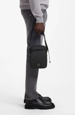 Twill reporter bag with adjustable logo strap