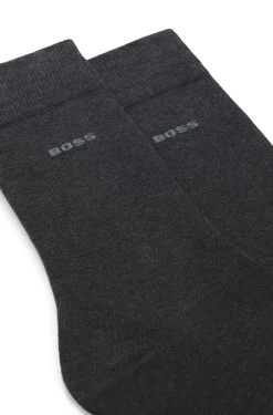 Two-pack business socks in soft compact cotton