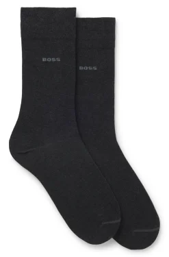 Two-pack business socks in soft compact cotton