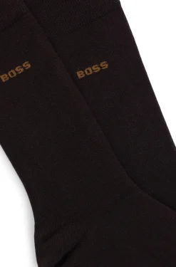 Two-pack business socks in soft compact cotton