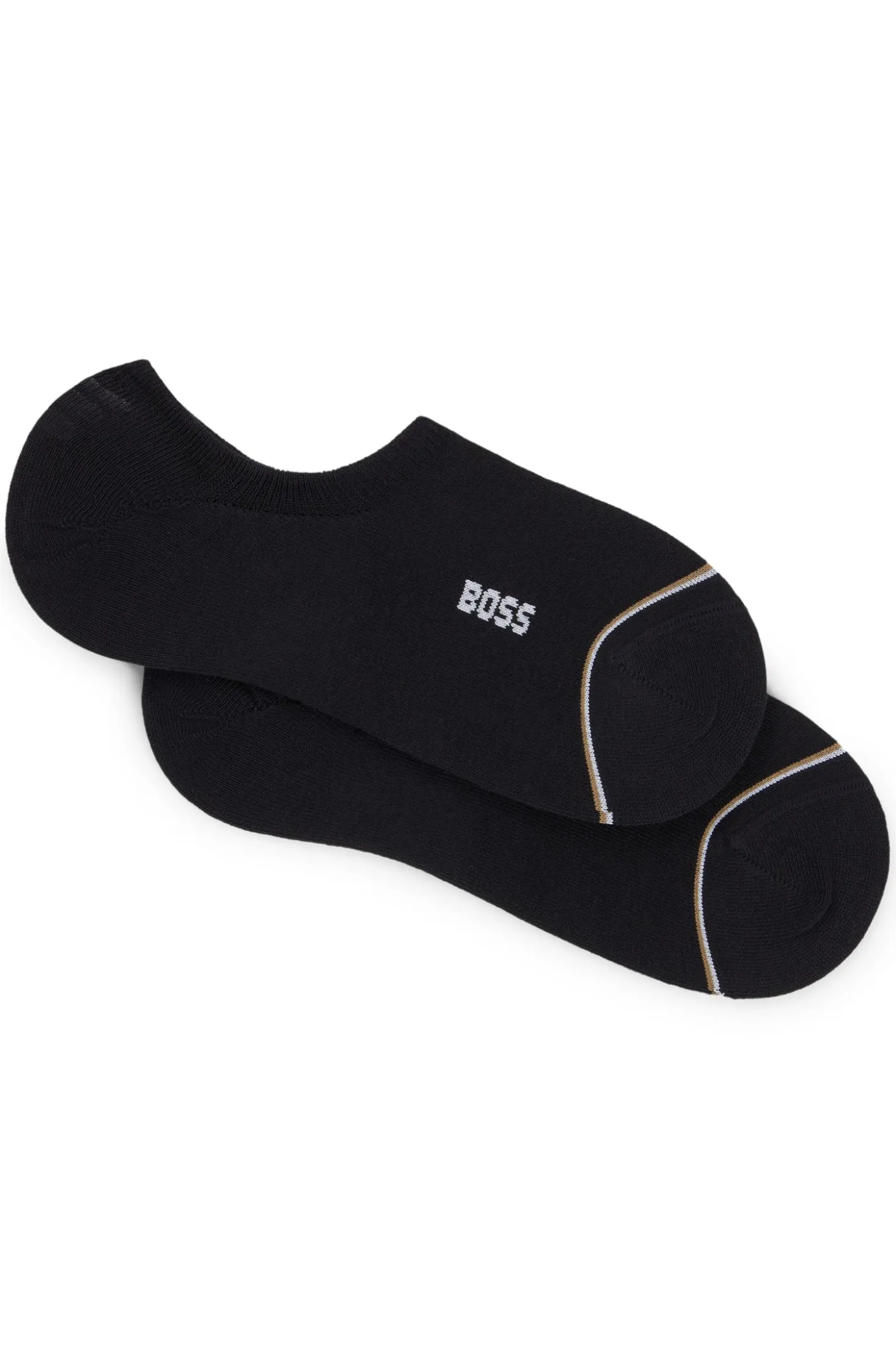 Two-pack of ankle-length socks with branding