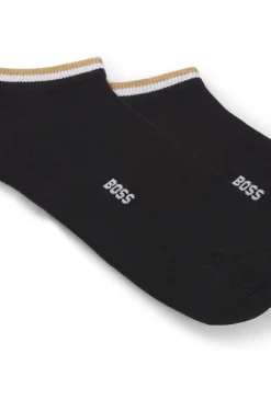 Two-pack of ankle socks with signature-stripe cuffs