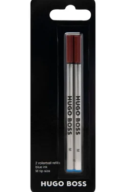 Two-pack of blue-ink rollerball pen refills