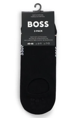 Two-pack of invisible socks in a cotton blend