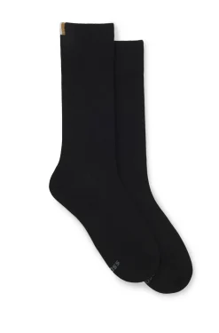 Two-pack of regular-length socks with ribbed structure