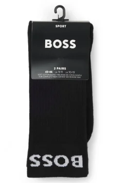 Two-pack of regular-length socks in stretch fabric