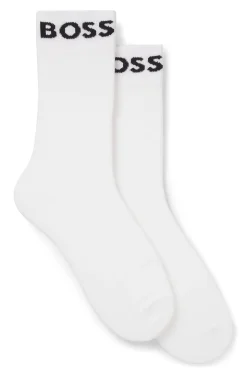 Two-pack of regular-length socks in stretch fabric