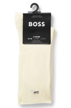 Two-pack of regular-length socks with logo details