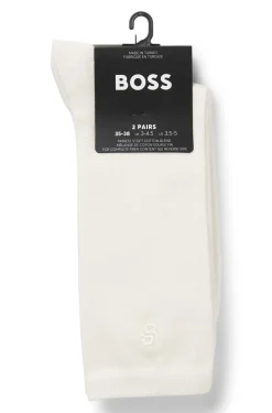 Two-pack of regular-length socks with logo details