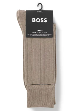 Two-pack of ribbed socks with signature-stripe details