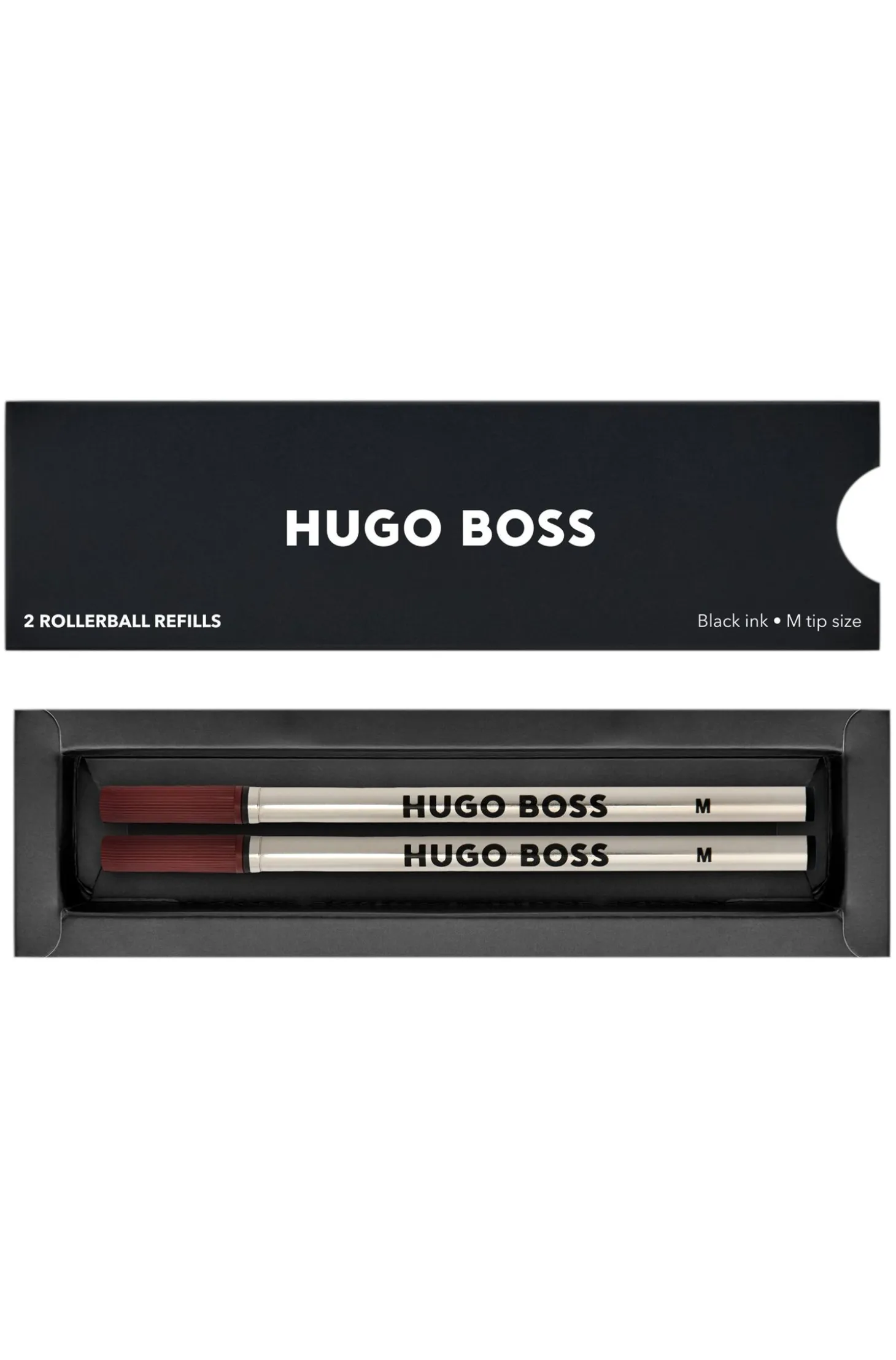 Two-pack of rollerball pen refills in black