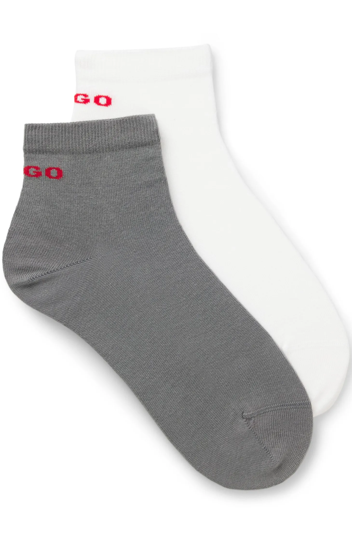 Two-pack of short cotton-blend socks