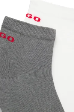 Two-pack of short cotton-blend socks