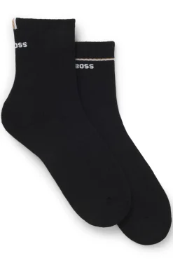 Two-pack of short socks with logo details