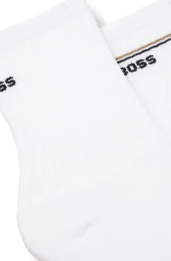 Two-pack of short socks with logo details