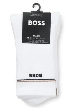 Two-pack of short socks with logo details