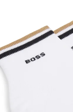 Two-pack of short socks with signature-stripe cuffs