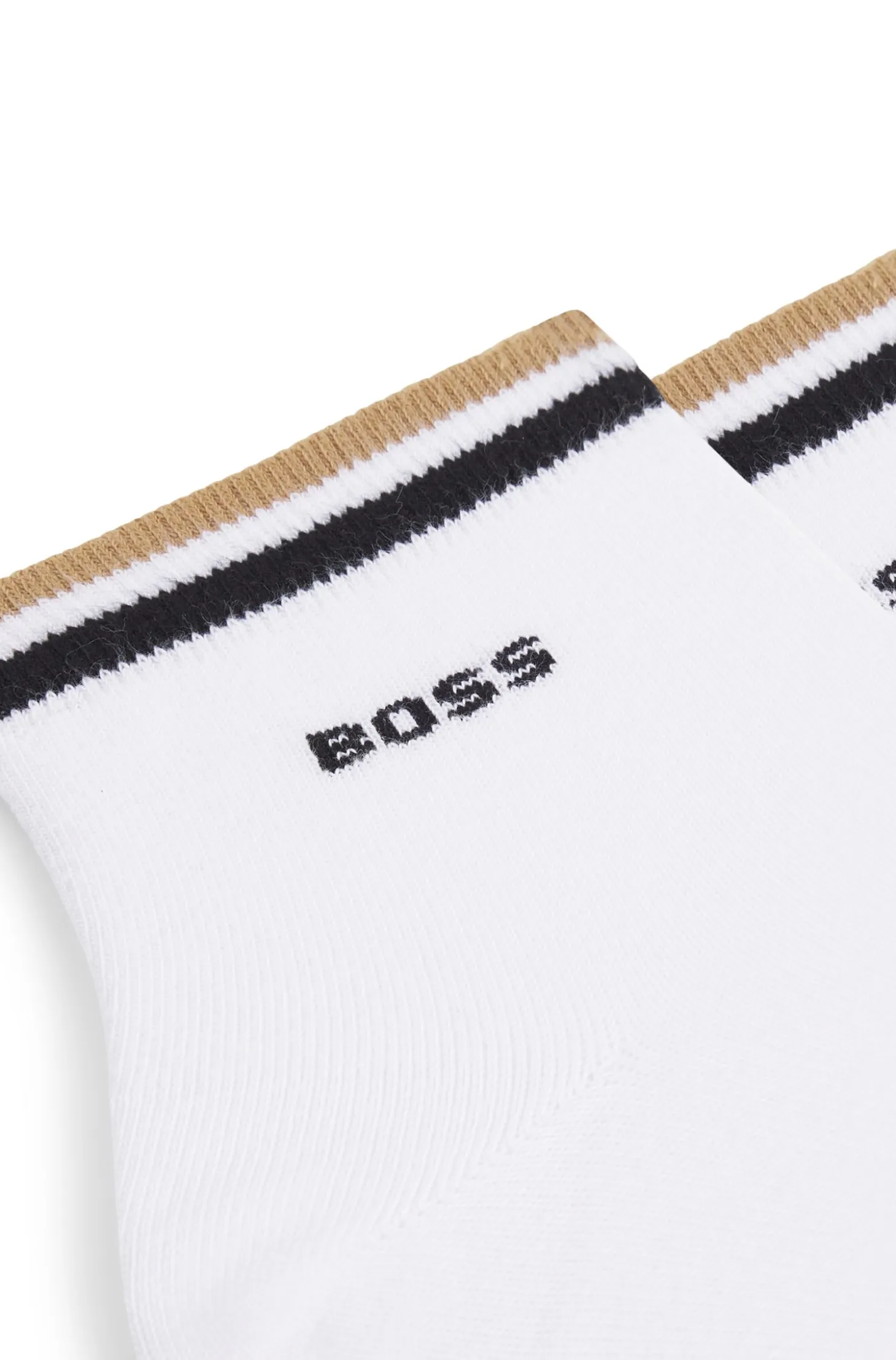 Two-pack of short socks with signature-stripe cuffs