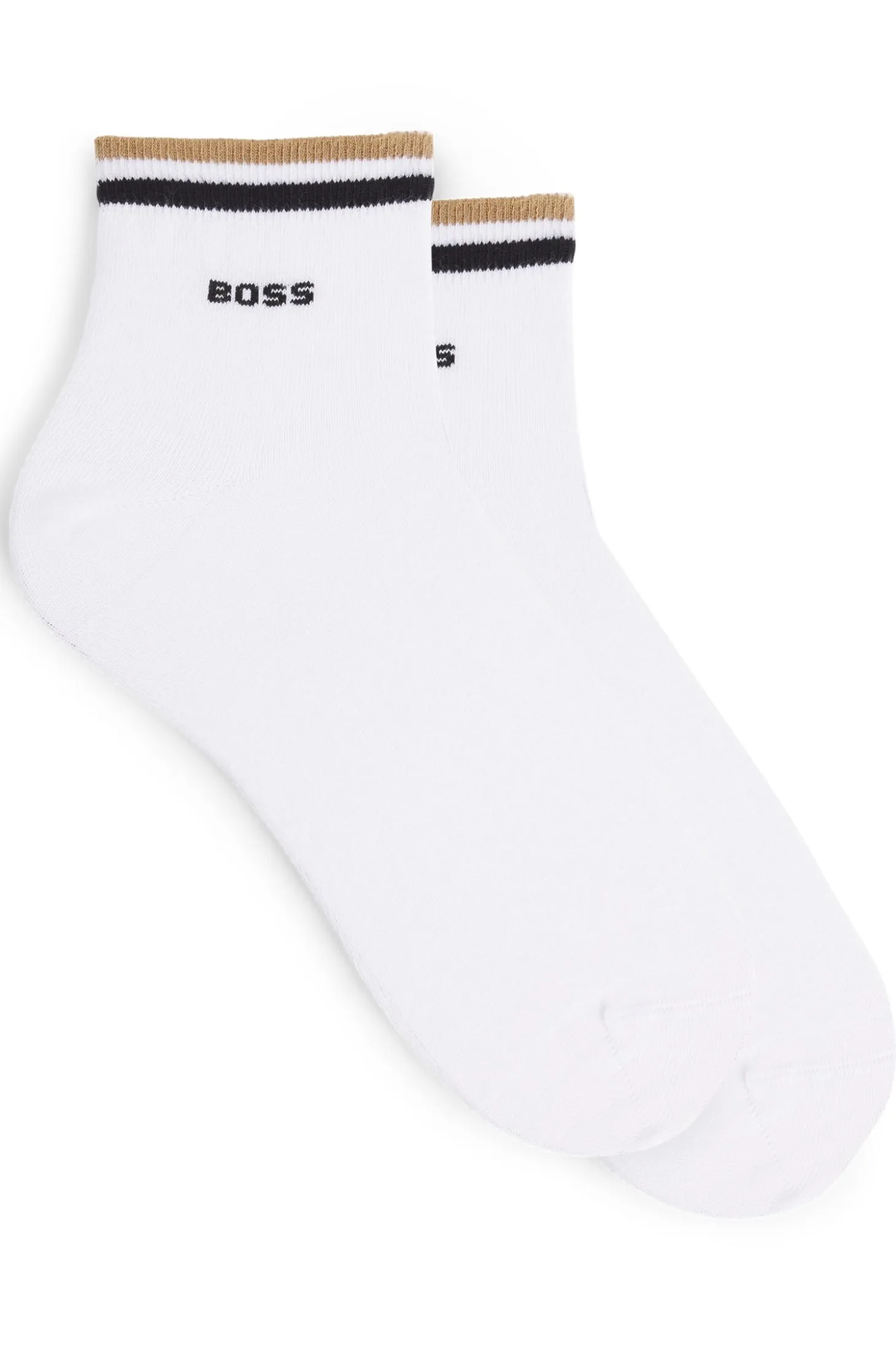Two-pack of short socks with signature-stripe cuffs