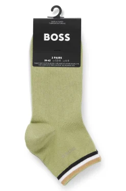 Two-pack of short socks with signature-stripe cuffs