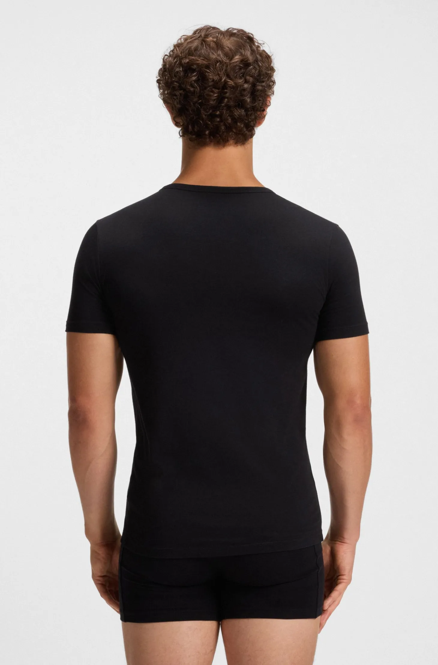 Two-pack of underwear T-shirts in stretch cotton