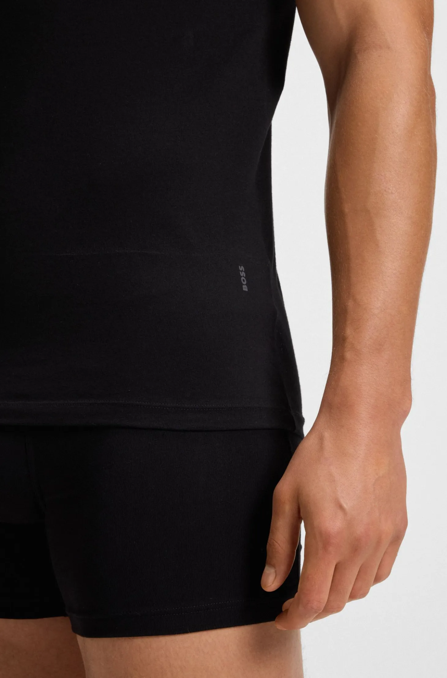 Two-pack of underwear T-shirts in stretch cotton