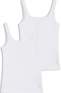 Two-pack of vests in stretch-cotton jersey