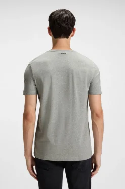 Two-pack of V-neck T-shirts in stretch cotton