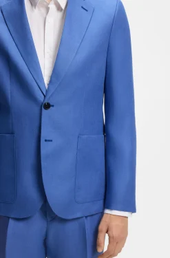 Two-piece extra-slim-fit suit in linen twill