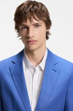 Two-piece extra-slim-fit suit in linen twill