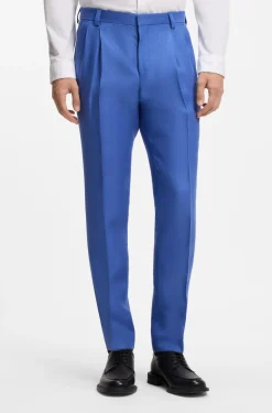 Two-piece extra-slim-fit suit in linen twill
