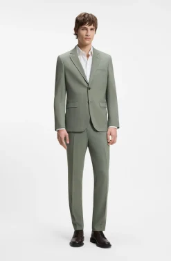 Two-piece extra-slim-fit suit in patterned fabric