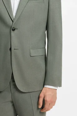 Two-piece extra-slim-fit suit in patterned fabric