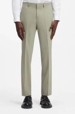 Two-piece extra-slim-fit suit in wool-blend poplin