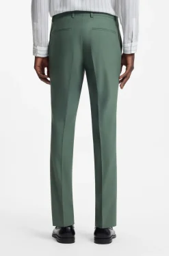Two-piece extra-slim-fit suit in wool-blend poplin